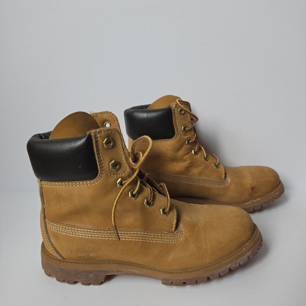 Timberland 6” Premium Waterproof Boots Wheat Nubuck Womens Size 6 Classic Work